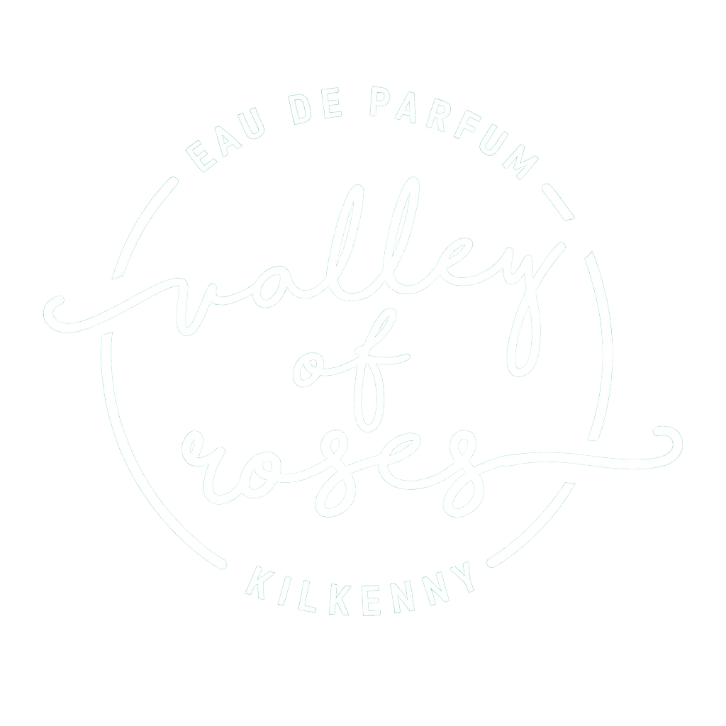 Лого на парфюм Valleyofroses.ie, пример за дизайн и смяна на тема в Шопифай и генеративна SEO оптимизация на онлайн магазин в Shopify