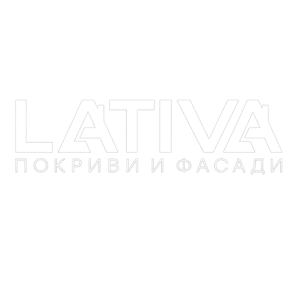 Лого на Lativa за покриви и фасади, SEO оптимизация, изработка на сайт, GEO услуги, Shopify онлайн магазин.
